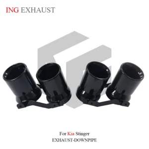 BNB Titaniumz Stainless Steel Oval Frosted Black Exhaust System for Kia Stinger