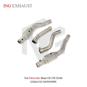 BNB Titaniumz Mercedes Benz GL550 X166 4.7T Downpipe Exhaust With Heat Shield