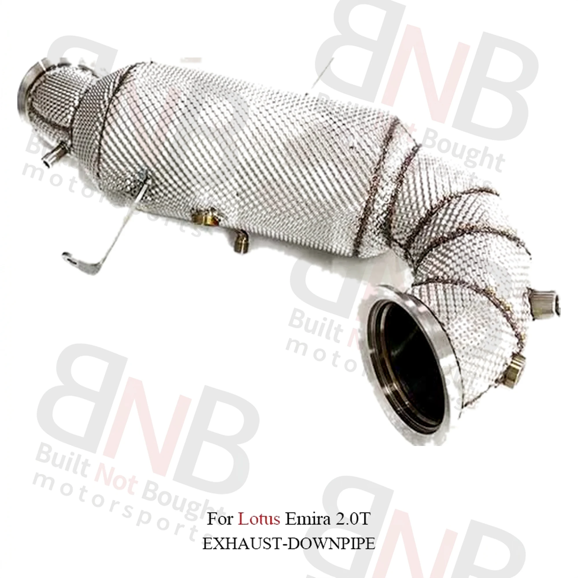 BNB High Flow Stainless Steel Exhaust Downpipe for Lotus Emira 2.0T Silver