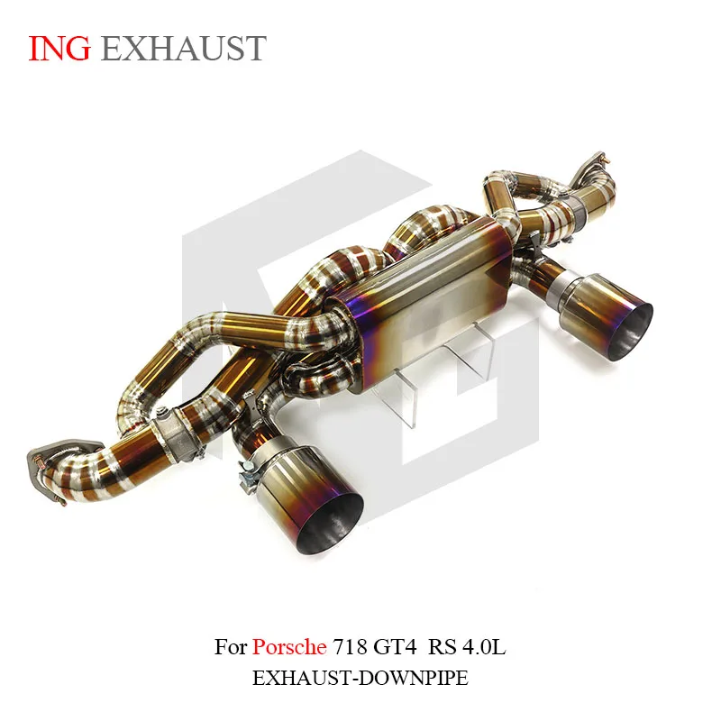 BNB Titaniumz Catback Exhaust System for Porsche 718 GT4 RS 4.0L Golden