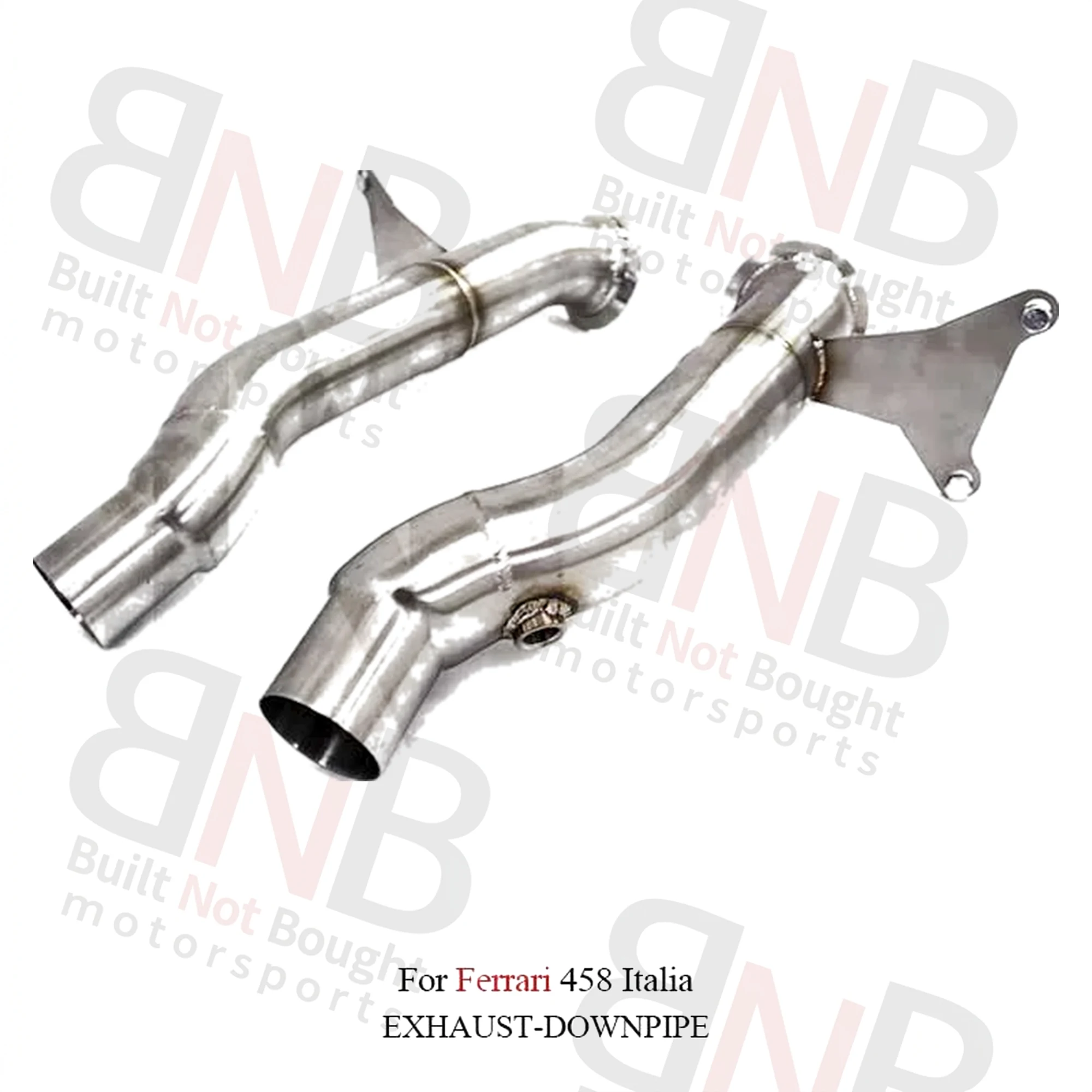BNB Stainless Steel High-Flow Exhaust Downpipe for Ferrari 458 Italia Direct Bolt-On