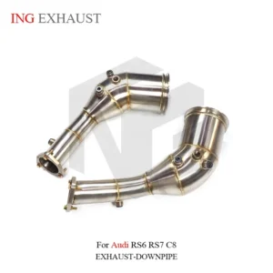 BNB Titaniumz Stainless Steel High Flow Exhaust Downpipe for Audi RS6 RS7 C8