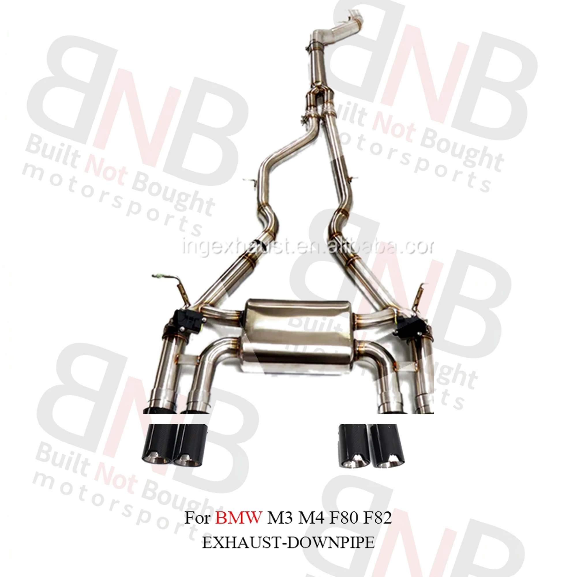 BNB F8X Catback Exhaust Stainless Steel Valvetronic Pipes for BMW M3 M4 F80 F82