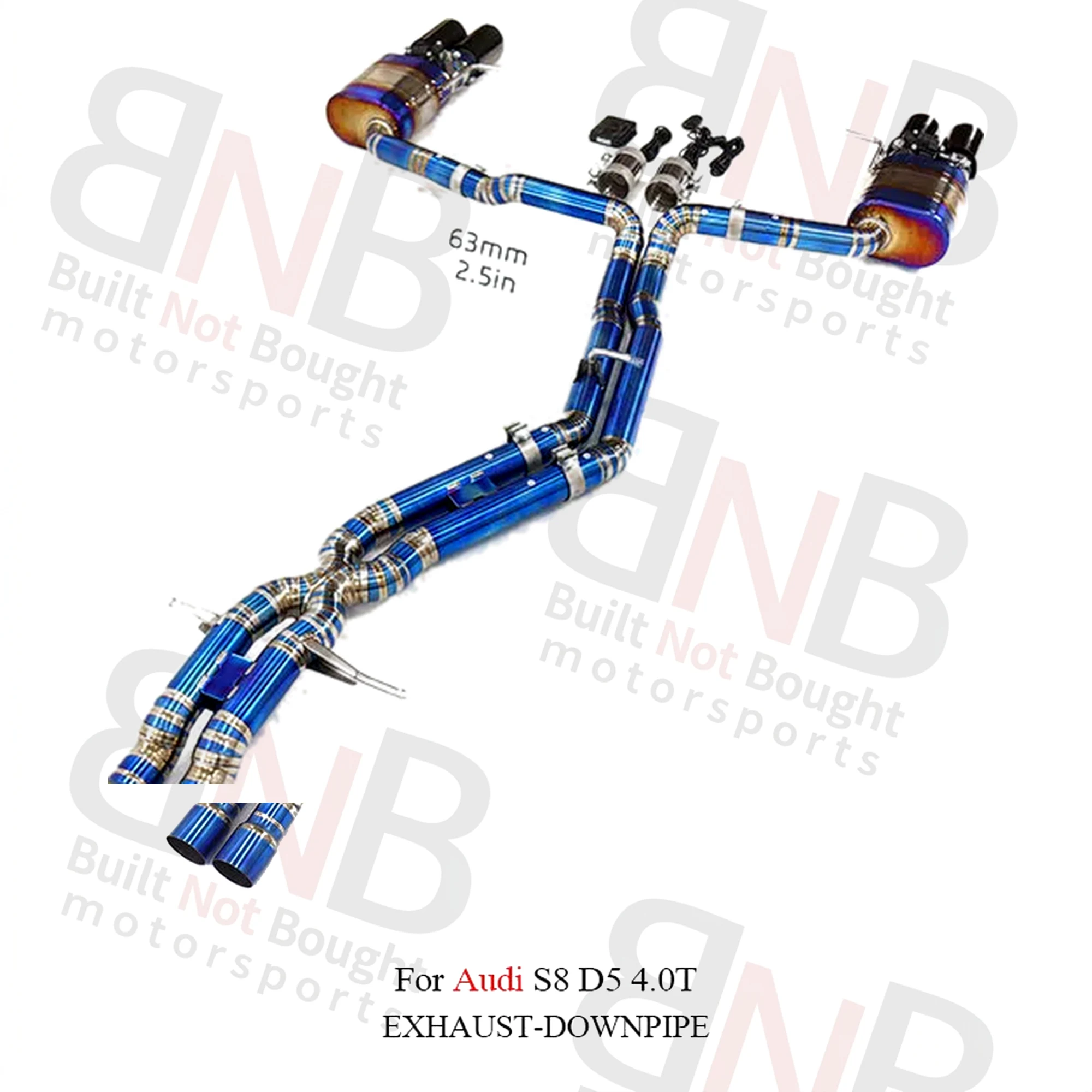 BNB Titaniumz Titanium Alloy Valvetronic Exhaust for Audi S8 D5 4.0T