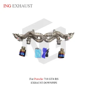 BNB Titaniumz Catback Exhaust System Titanium With Valve for Porsche 718 GT4 RS