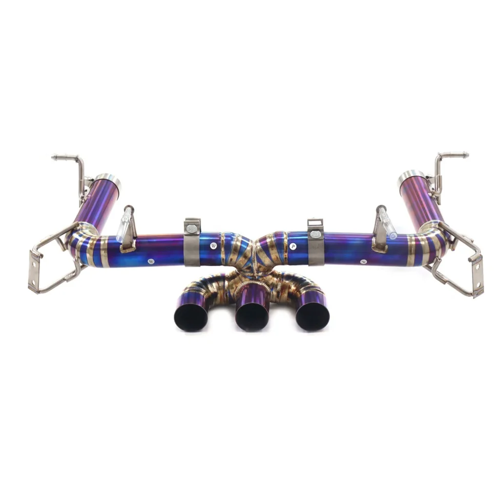 BNB Titanium Exhaust Catback Straight Pipe Three Exits for Ferrari 458 Purple