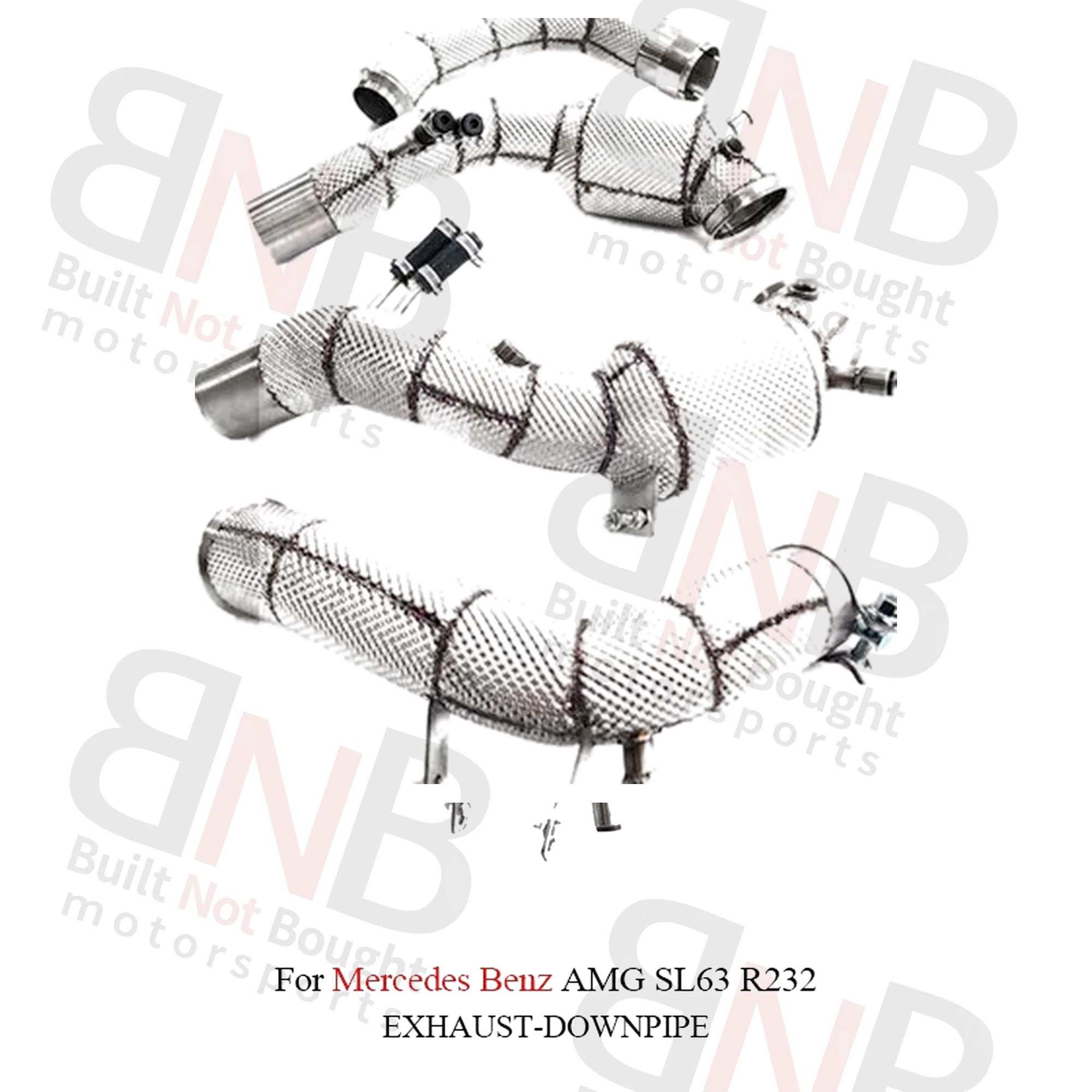 BNB Stainless Steel High-Flow Downpipe for Mercedes Benz AMG SL63 R232