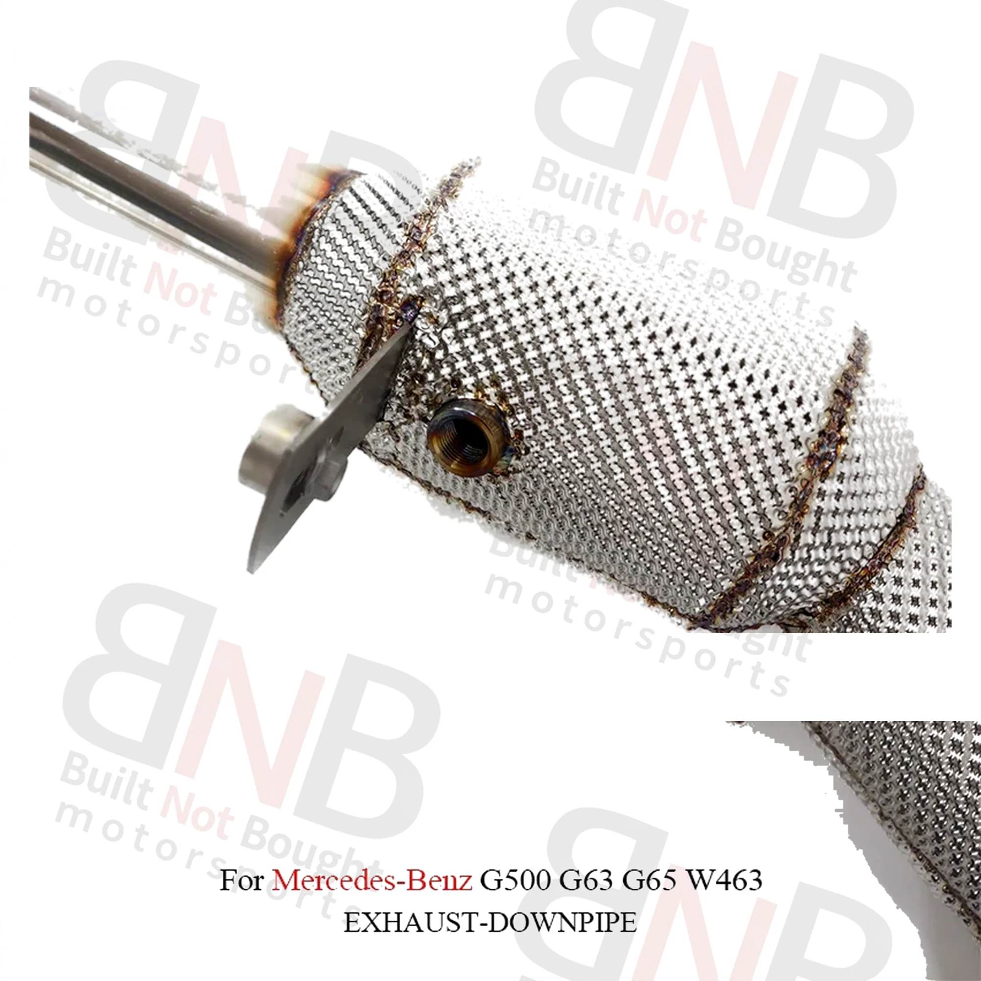 BNB Stainless Steel Heat Shield Exhaust Downpipe for Mercedes-Benz G500 G63 G65 W463
