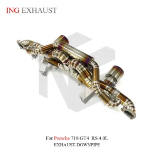 BNB Titaniumz Catback Exhaust System for Porsche 718 GT4 RS 4.0L Golden