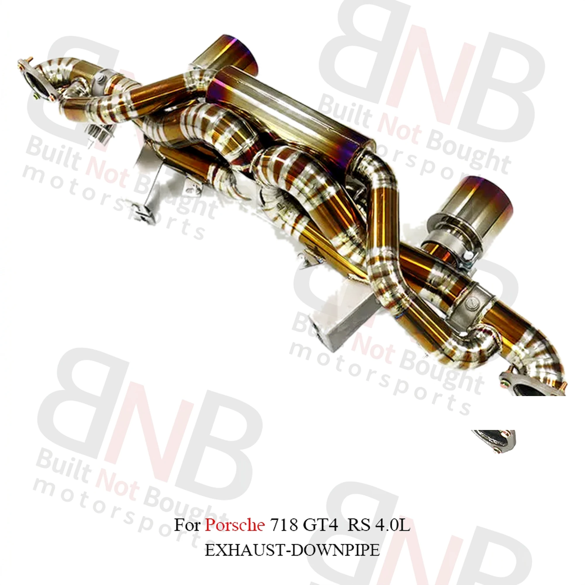 BNB Titaniumz Catback Exhaust System for Porsche 718 GT4 RS 4.0L Golden