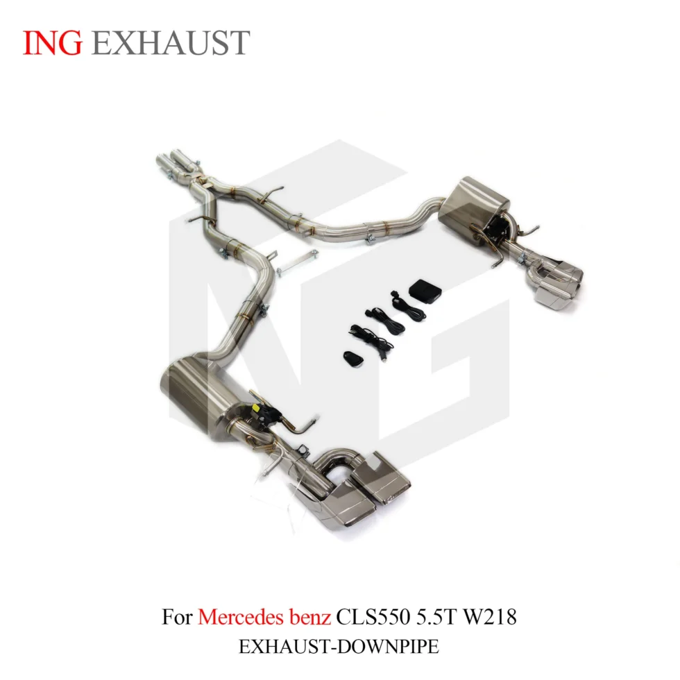 BNB Stainless Steel Catback Exhaust System for Mercedes CLS550 5.5T W218 120x60x50 Silvery