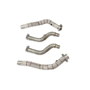 BNB Stainless Steel High Flow Downpipe Exhaust For Jaguar F-type 5.0L Silvery