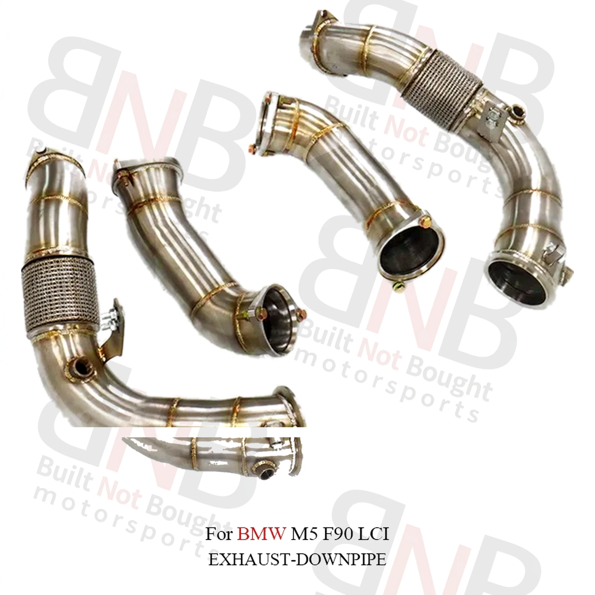 BNB Titaniumz Stainless Steel Downpipe for BMW M5 F90 LCI Silvery