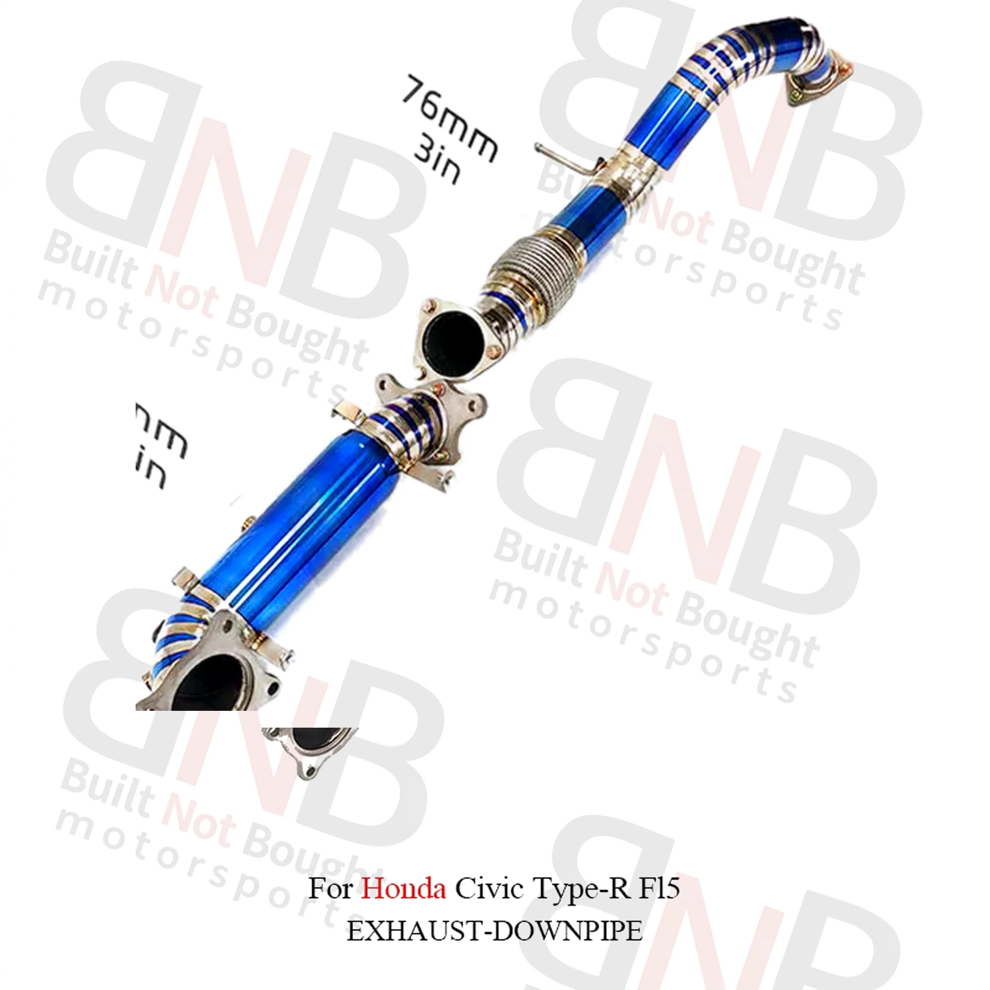 BNB Titaniumz Titanium Front Pipe for Honda Civic Type-R FL5 Blue