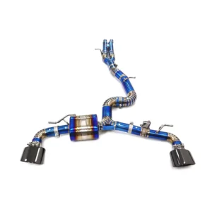 BNB Titaniumz Catback Exhaust Titanium Alloy Audi TTRS 8S Blue Burnt