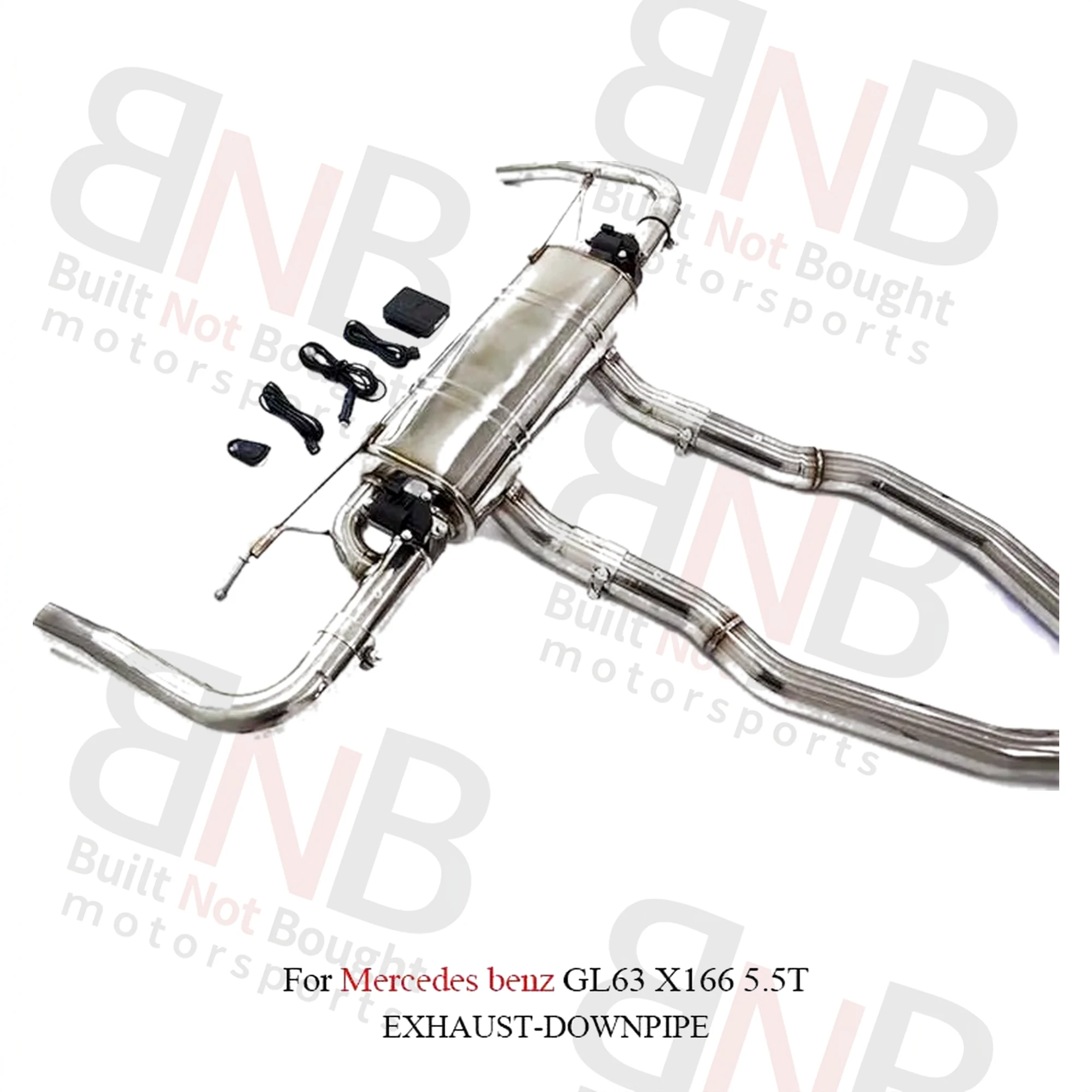 BNB Titaniumz Stainless Steel Valved Exhaust Muffler for Mercedes GL63 X166 5.5T