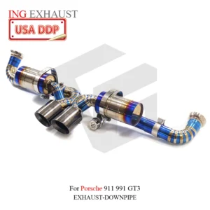 Bnb Titaniumz Porsche 911 991.1 GT3 Catback Exhaust System Titanium Silver