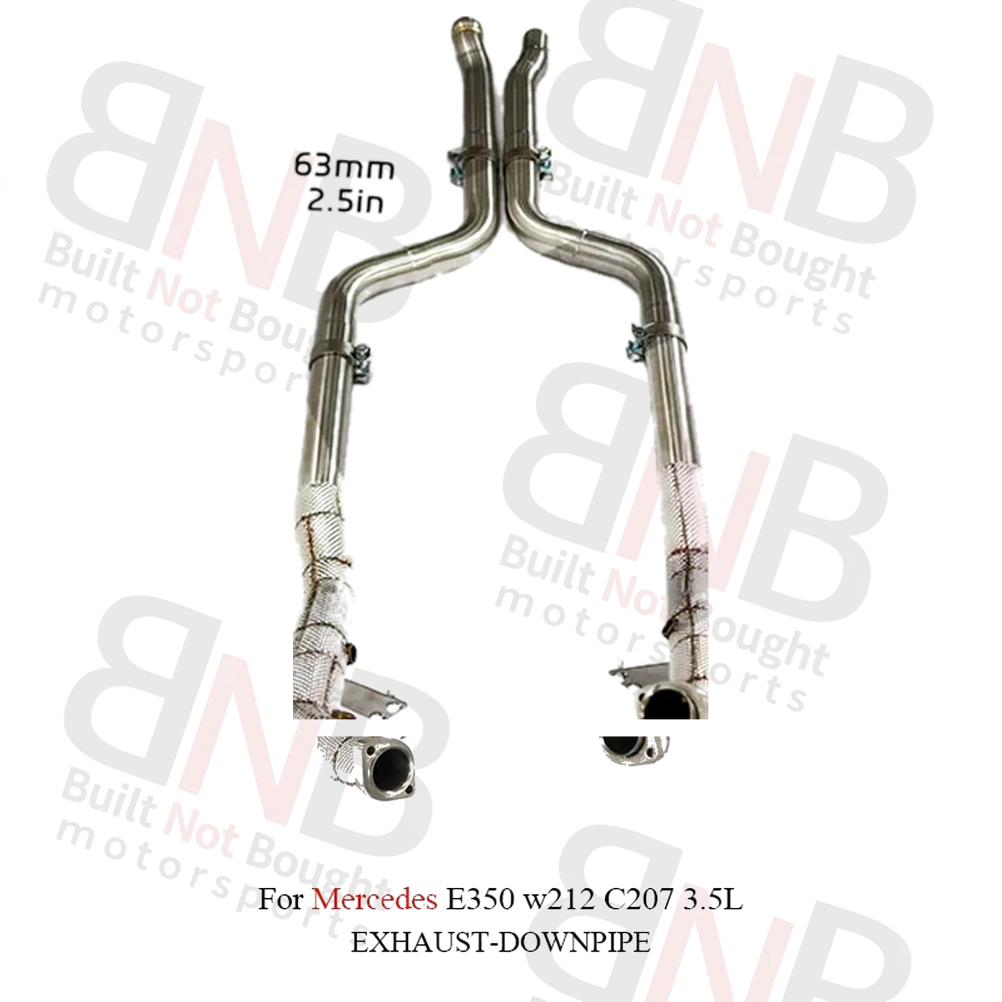 BNB Stainless Steel Exhaust Downpipe for Mercedes E350 W212 C207 3.5L