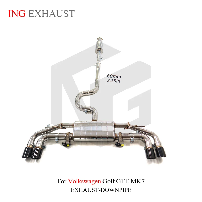 BNB Titaniumz Valved Catback Exhaust 1.5mm Stainless Steel 120x50x40 Slivery for Golf GTE MK7