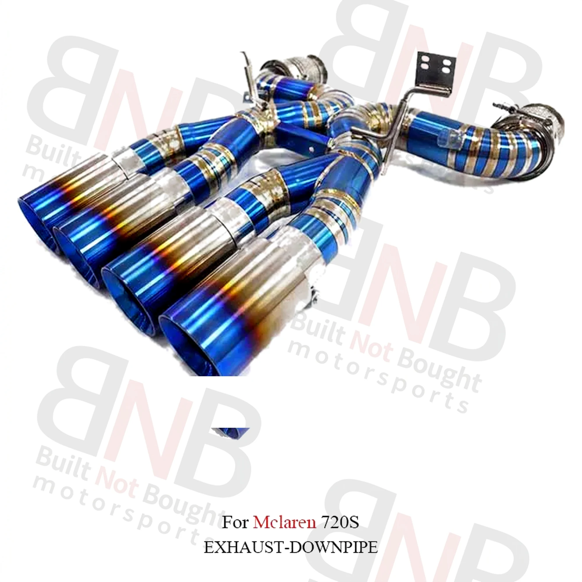BNB Titanium Catback Exhaust for McLaren 720S 765LT Blue 120x60x50