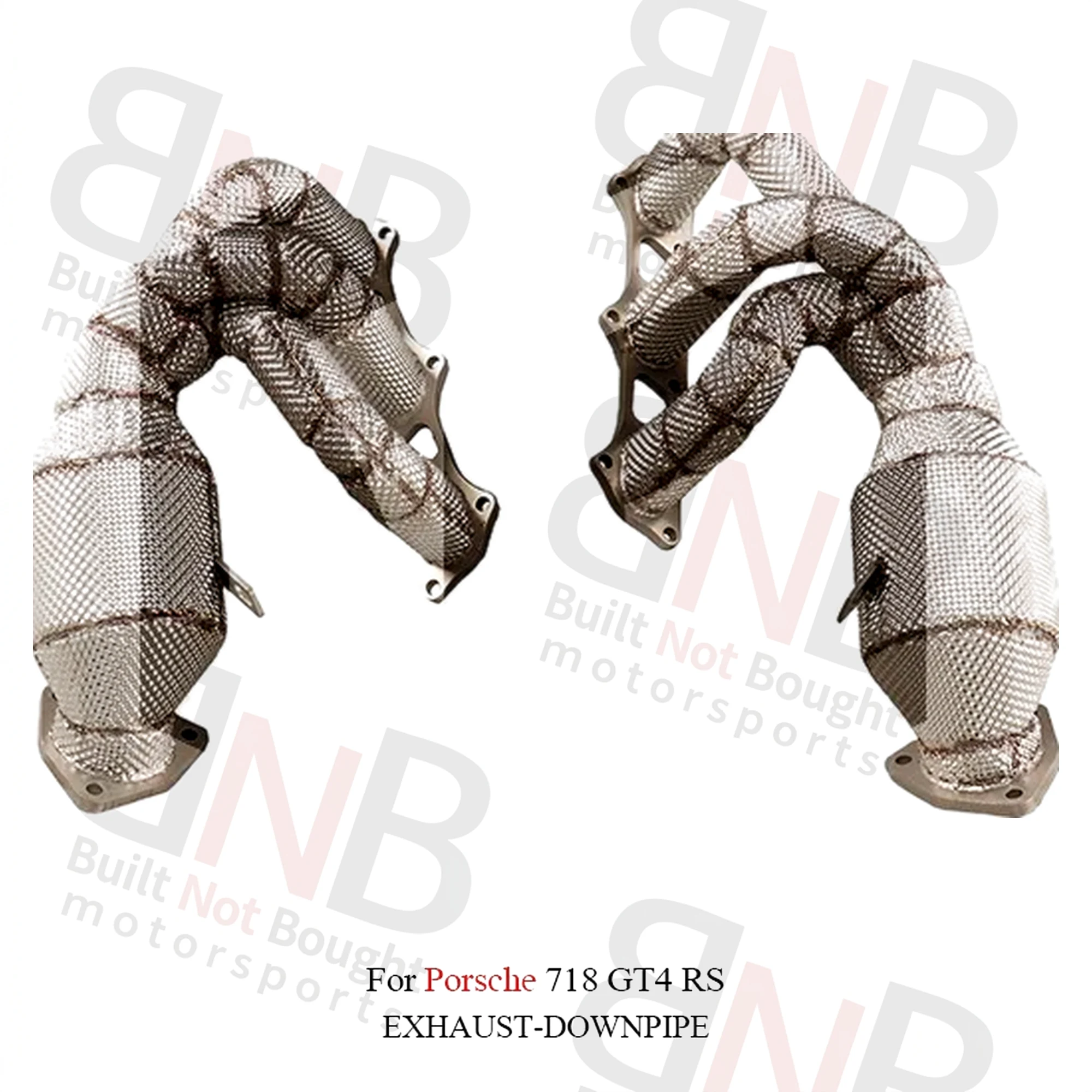 BNB Titaniumz Stainless Steel Exhaust Header Downpipe for Porsche 718 GT4 RS