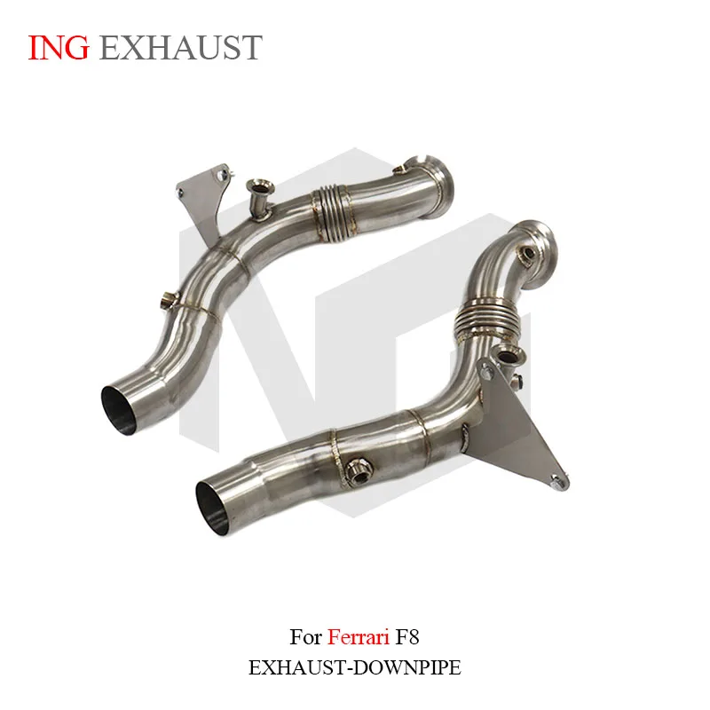 BNB Titaniumz Stainless Steel Exhaust Downpipe Ferrari F8 Silvery 120x60x50mm