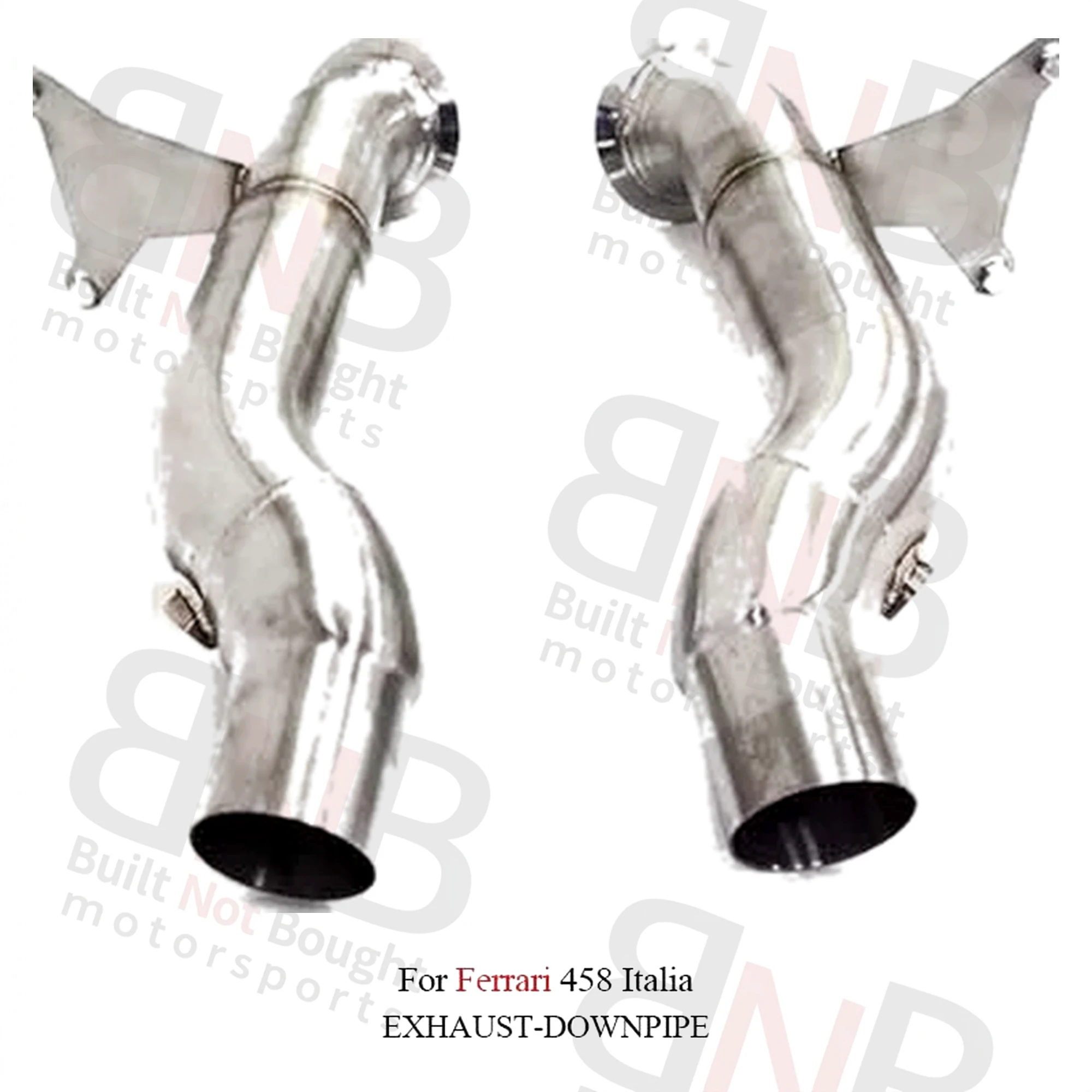 BNB Stainless Steel High-Flow Exhaust Downpipe for Ferrari 458 Italia Direct Bolt-On