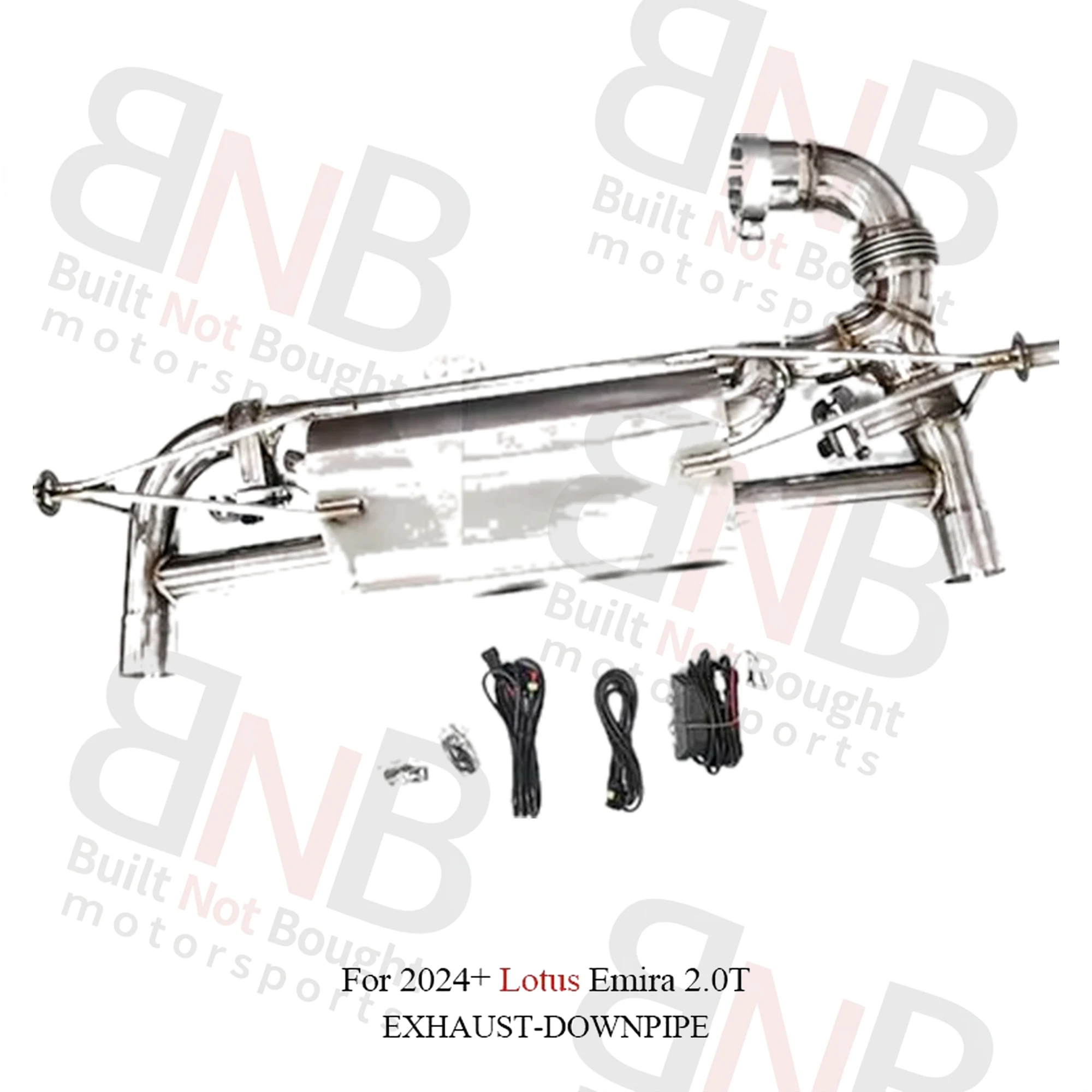 BNB Titaniumz Valvetronic Exhaust Bolt-On Lotus Emira 2.0T 120x60x30cm Slivery