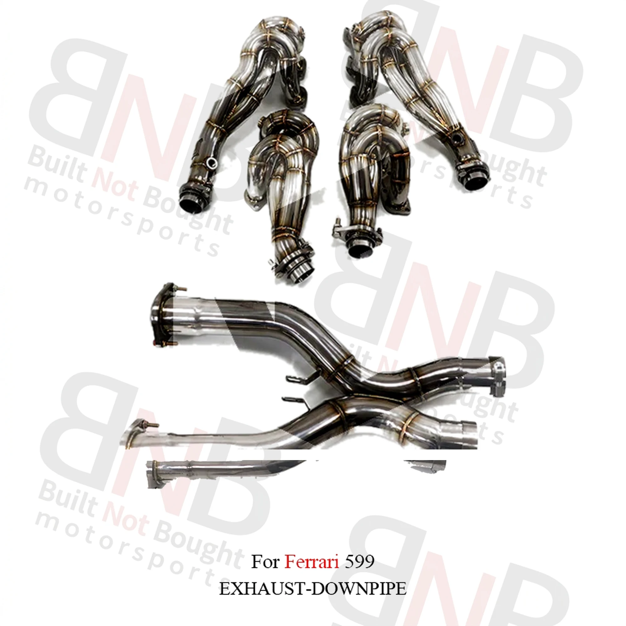 BNB Stainless Steel Exhaust Header Manifold X Pipe for Ferrari 599