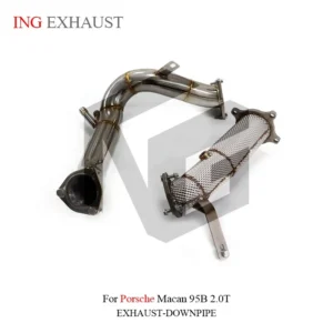 BNB Titaniumz Valved Downpipe for Porsche Macan 95B 2.0T Silver