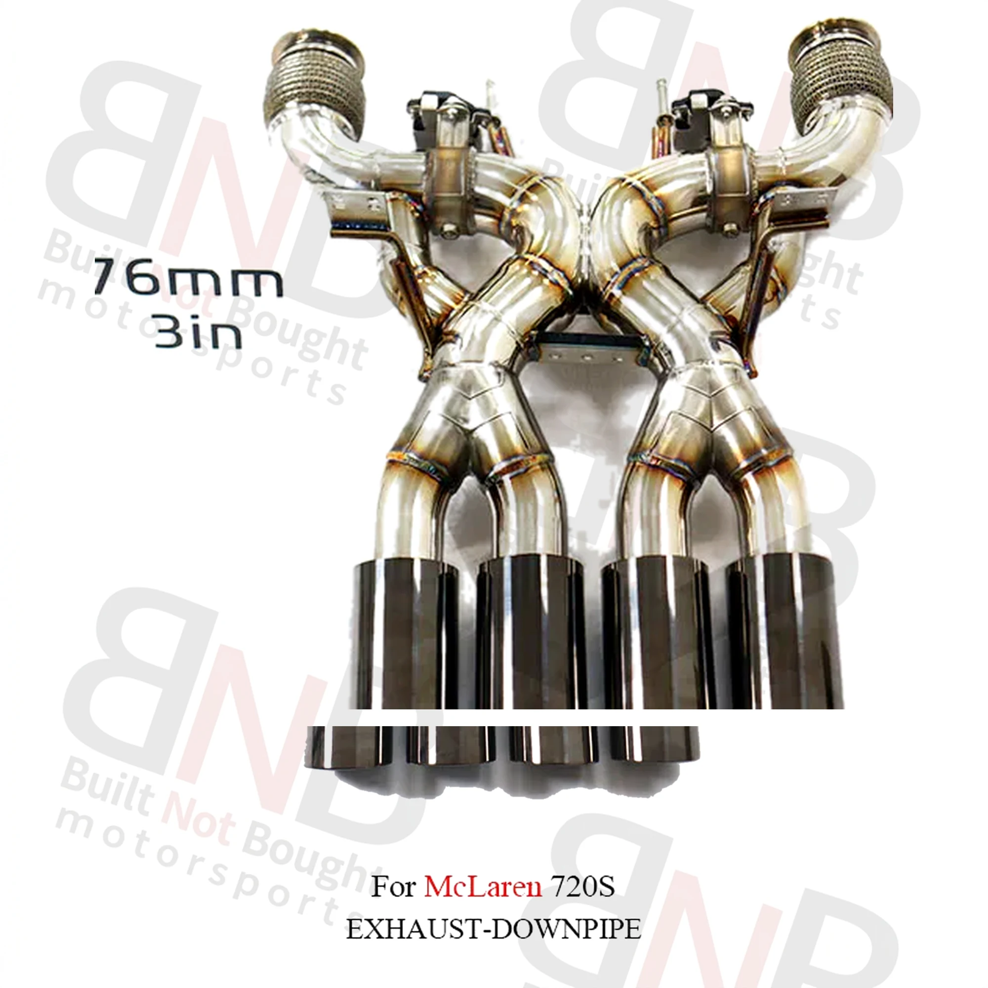 BNB 765LT for McLaren Stainless Steel Exhaust Pipe Silver