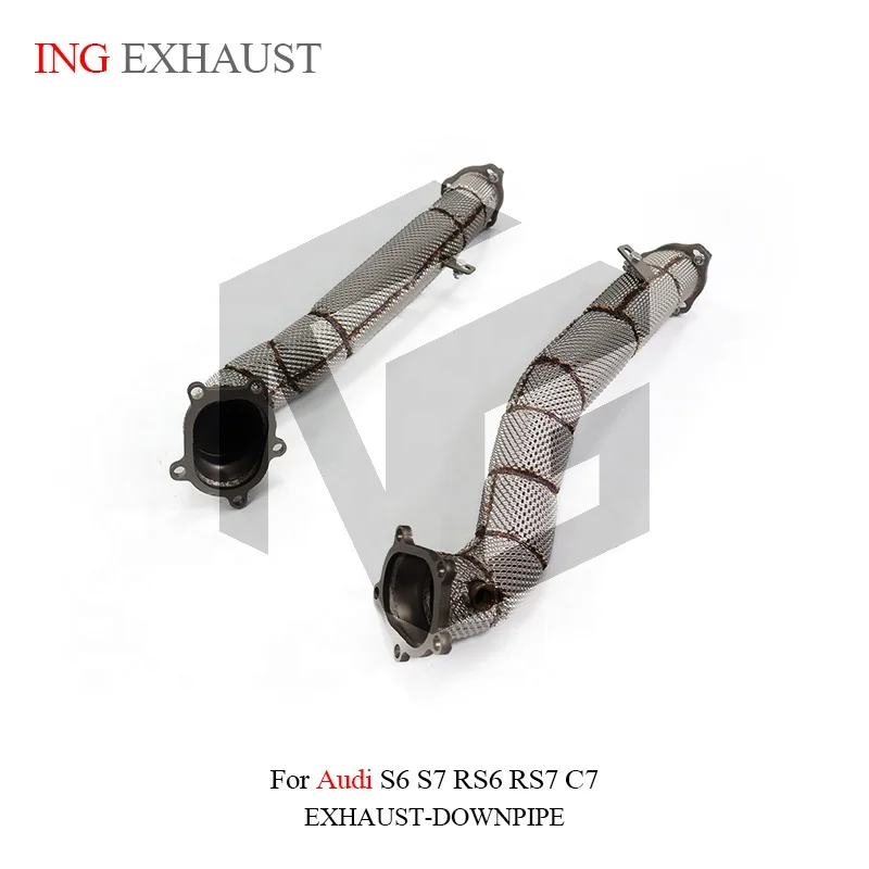 BNB Titaniumz Stainless Steel Heat-Shielded Downpipe Audi S6/S7/RS6/RS7 C7