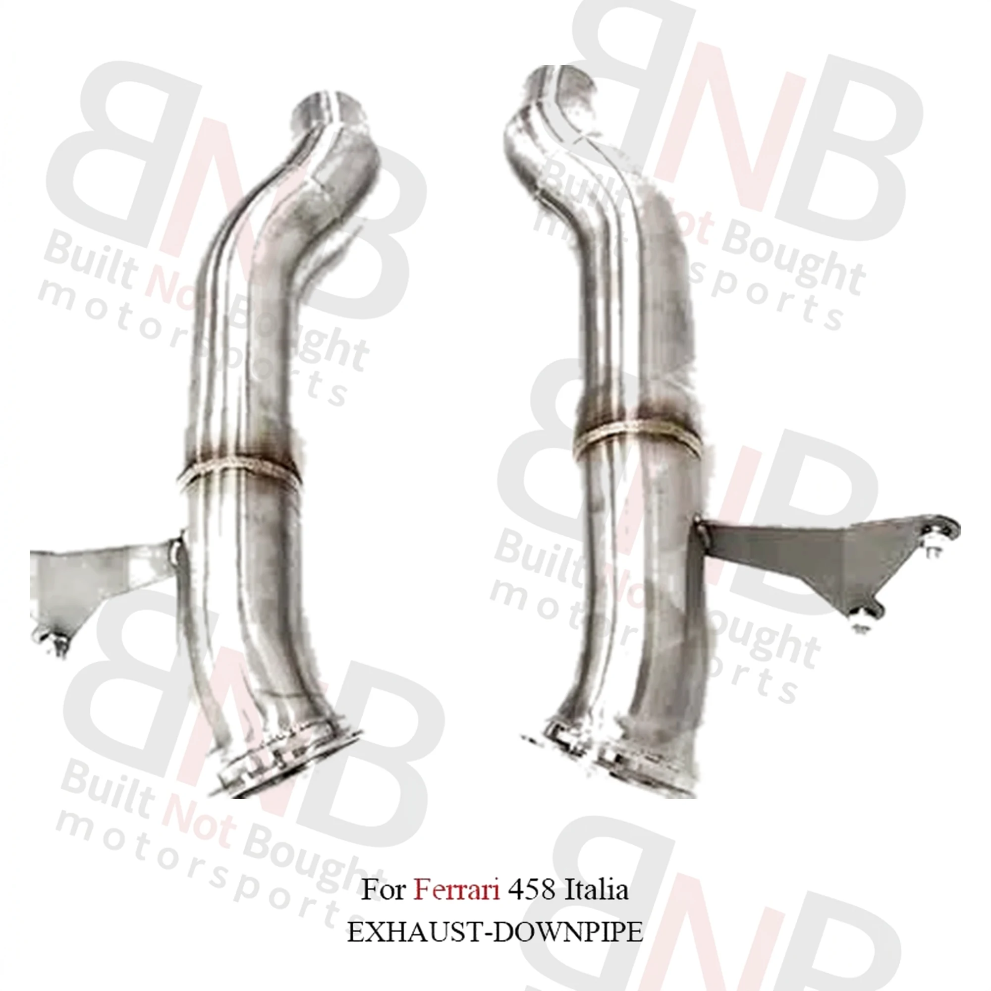 BNB Stainless Steel High-Flow Exhaust Downpipe for Ferrari 458 Italia Direct Bolt-On