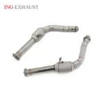 BNB Stainless Steel Heat Shield Exhaust Downpipe for Mercedes-Benz G500 G63 G65 W463