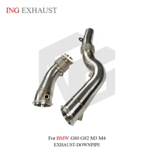 BNB Titaniumz Downpipe Exhaust Pipe for BMW M3 M4 G8X 80x40x30 Silvery