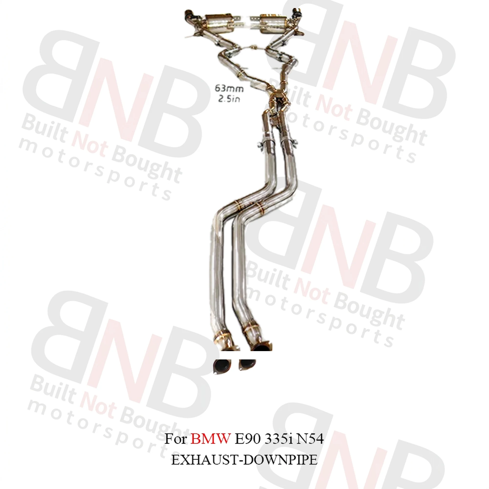 BNB BNB Titaniumz Stainless Steel Catback Exhaust for BMW E90 335i N54 Silvery