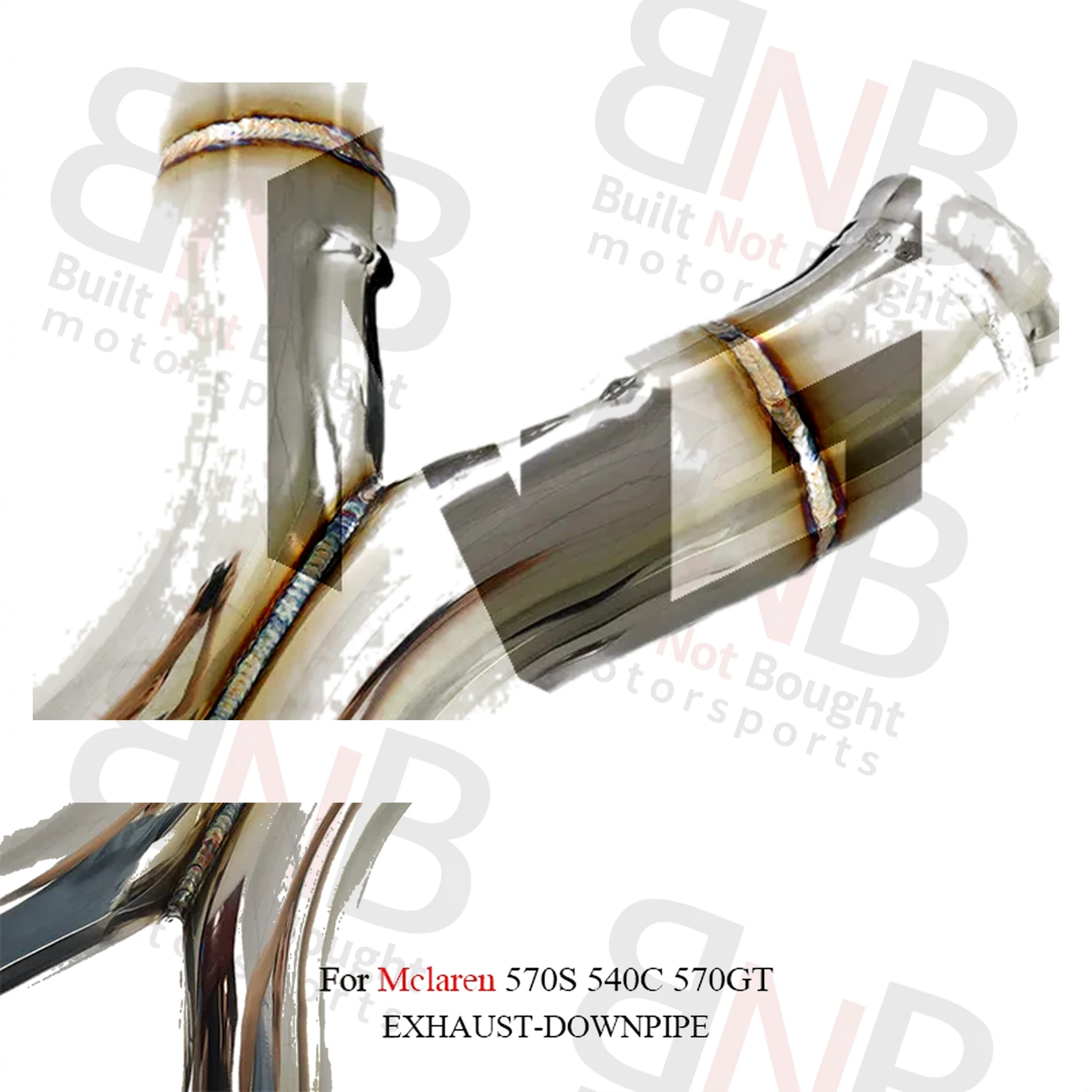 BNB Titaniumz SS Catback Exhaust McLaren 540C 570S 570GT 3" X Pipe
