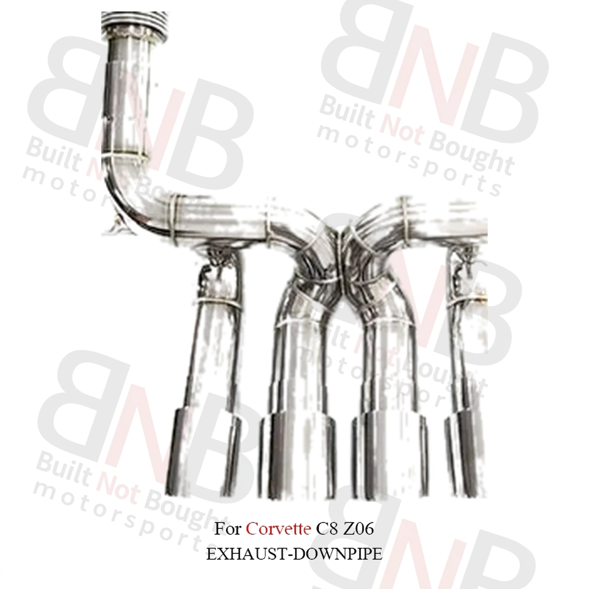 BNB Titaniumz Stainless Steel Exhaust Straight Pipe Corvette C8 Z06