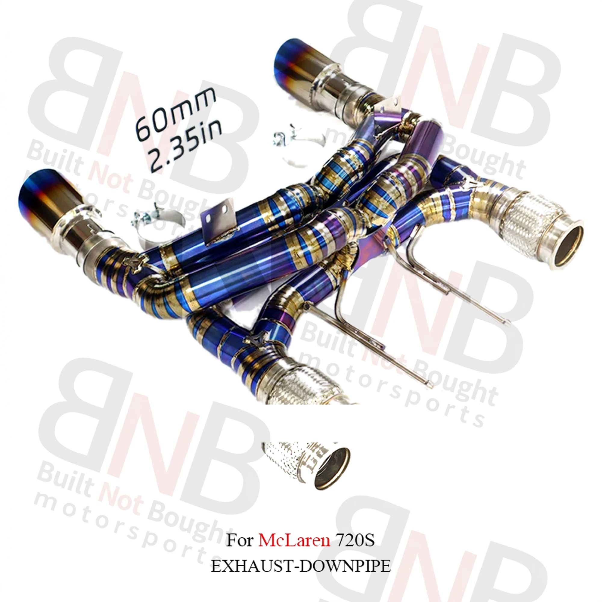 BNB Titaniumz Double X Tube Titanium Catback Exhaust for McLaren 720S