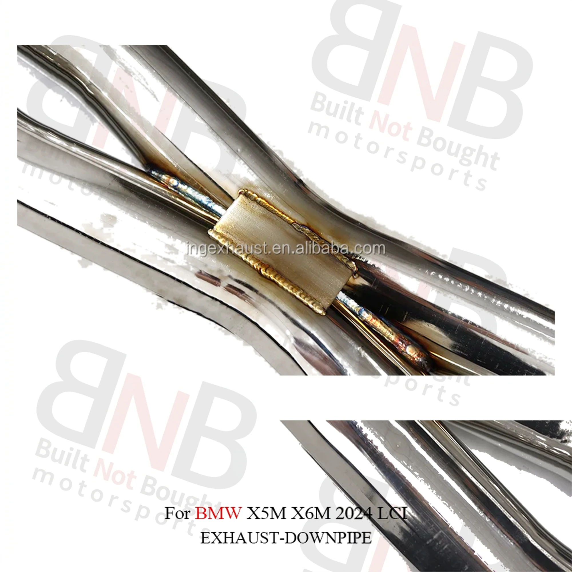 BNB Titaniumz High Performance Mid Pipe for BMW X5M/X6M 4.4T S63 V8 Stainless Steel