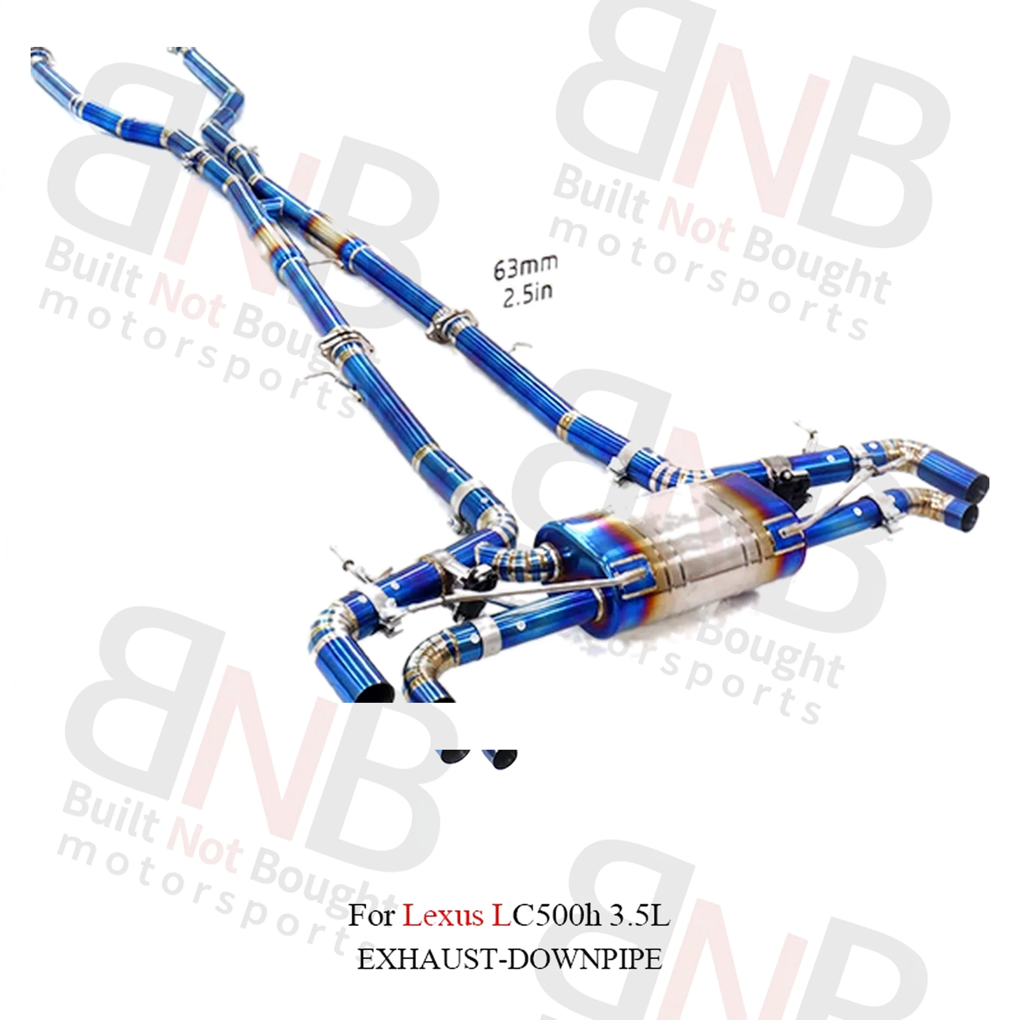 BNB LC500h Valvetronic Exhaust for Lexus LC500h 3.5L Catback Titanium Pipes