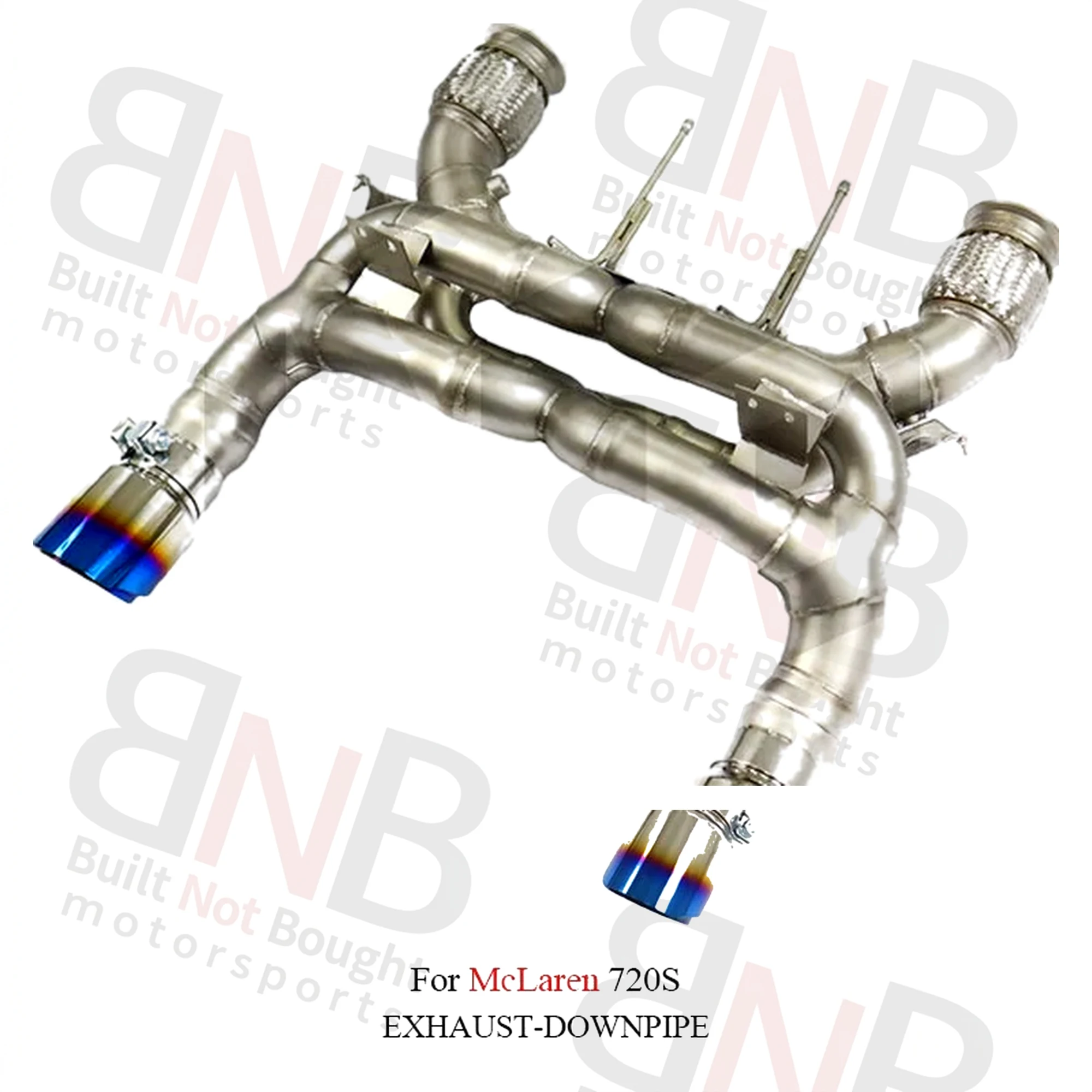 BNB Titaniumz Catback Exhaust Double X Pipe OEM Valve McLaren 720S 4.0T