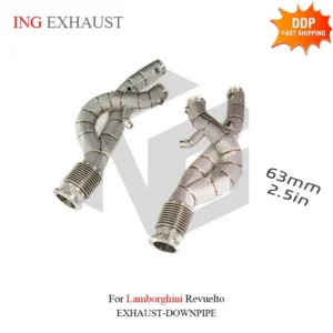 BNB Titaniumz Lamborghini Revuelto Downpipe Exhaust High Flow Stainless Steel