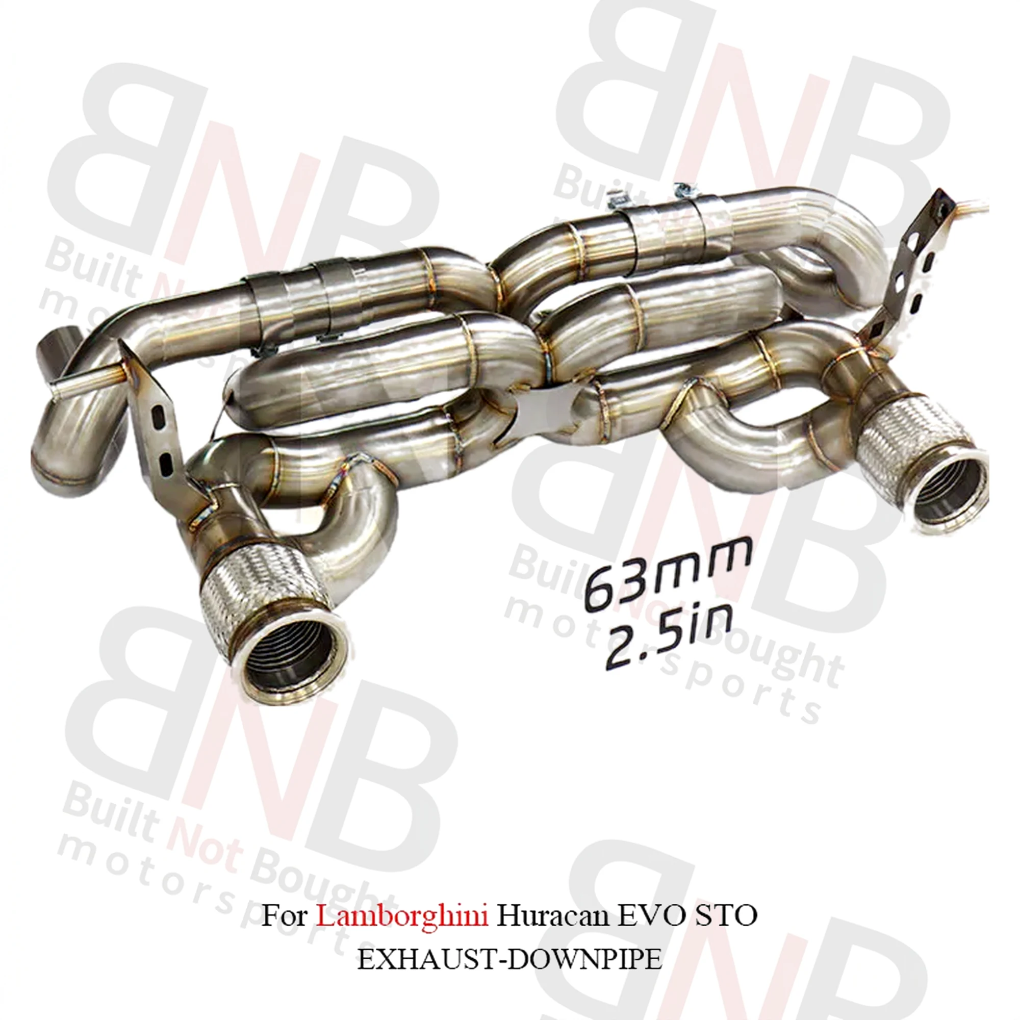 BNB Titaniumz Valvetronic Exhaust Dual X Pipe Stainless for Lamborghini Huracan EVO STO
