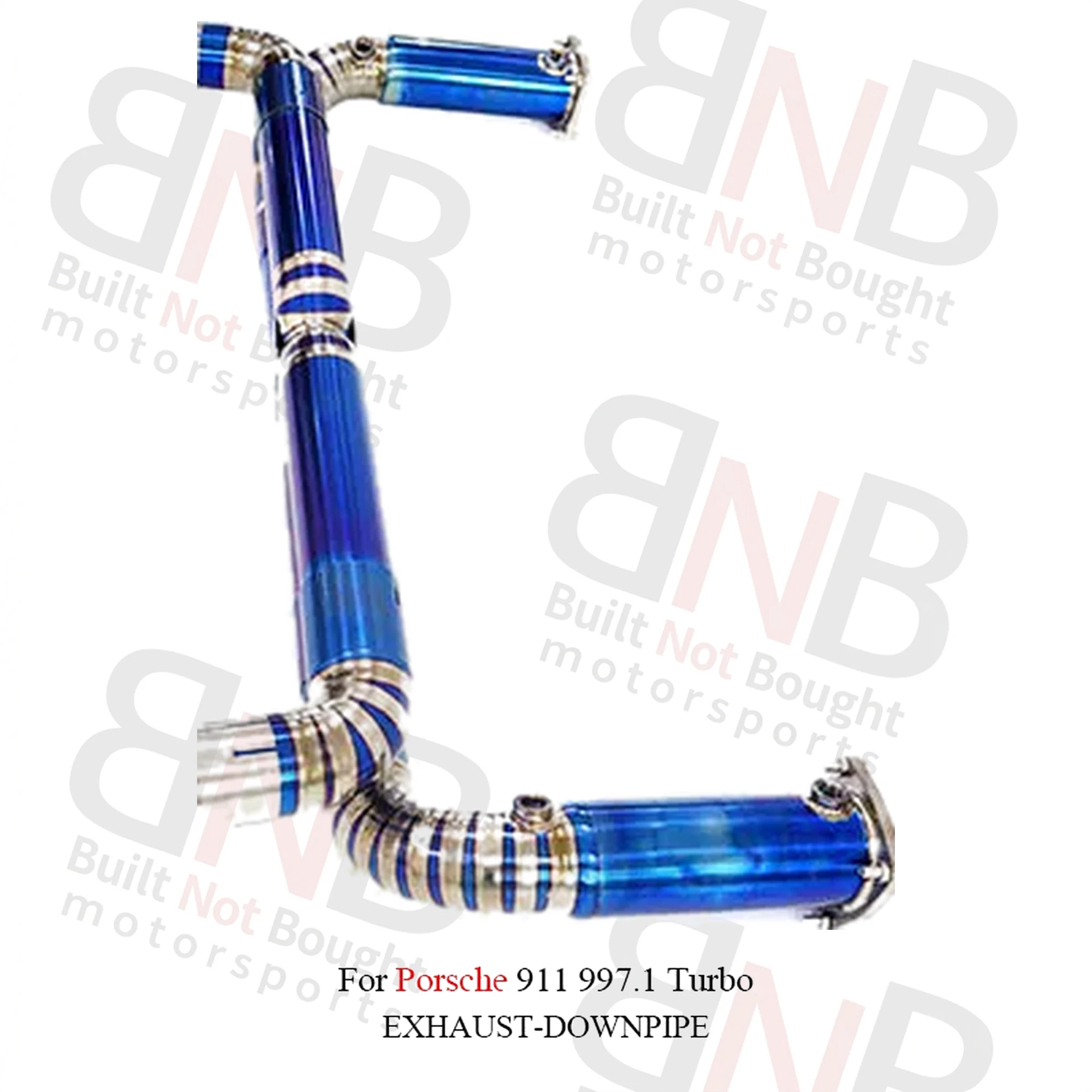 BNB Titaniumz Catback Exhaust for Porsche 911 997.1 Turbo Blue