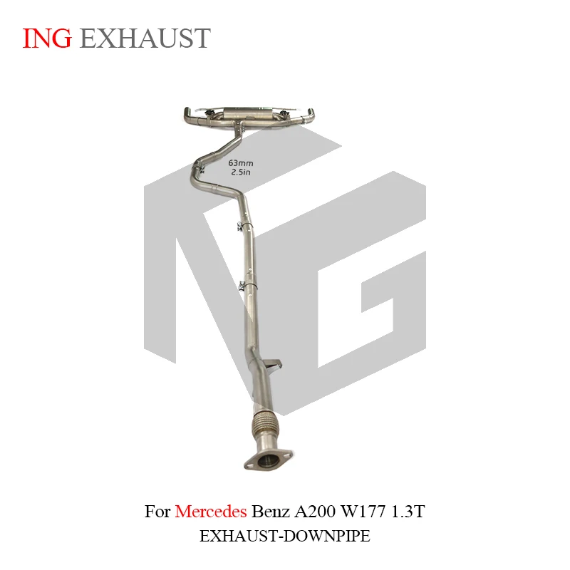 ING Stainless Steel Valvetronic Exhaust Catback for Mercedes Benz A200 W177 1.3T with High Quality Auto Performance Parts