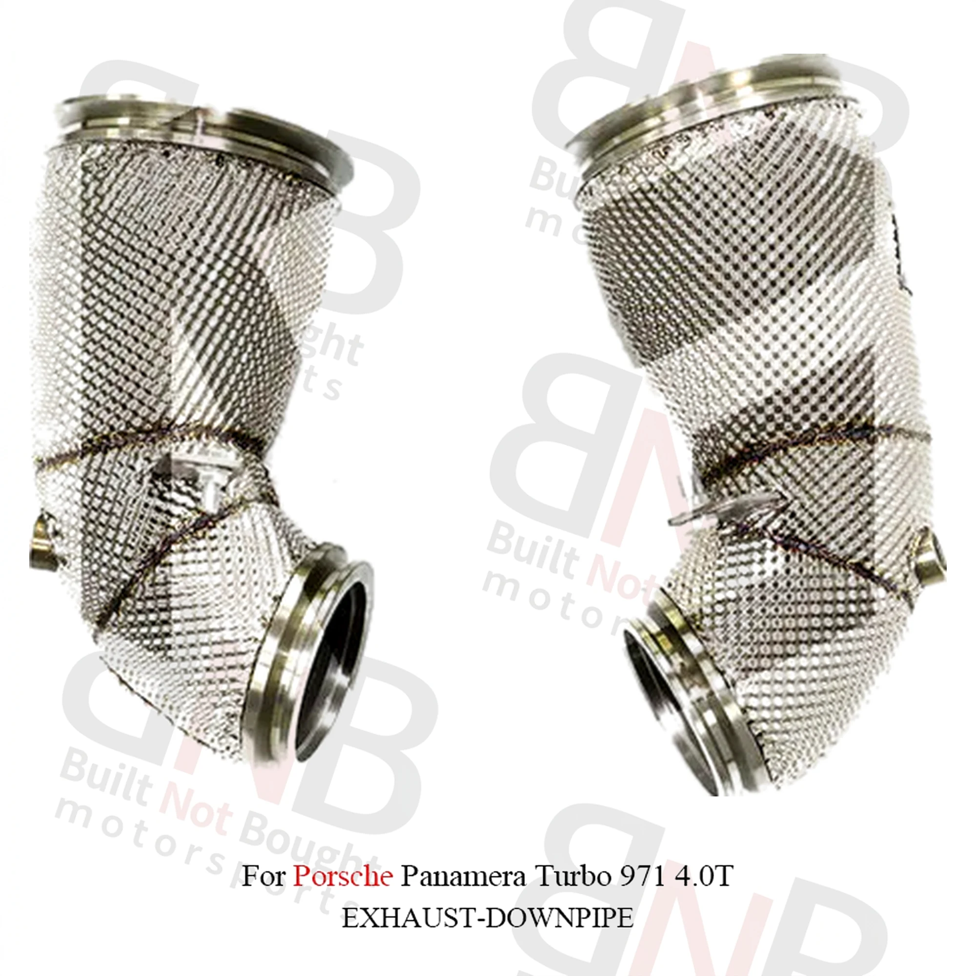 BNB Stainless Steel Exhaust Downpipe for Porsche Panamera Turbo 971 Silvery