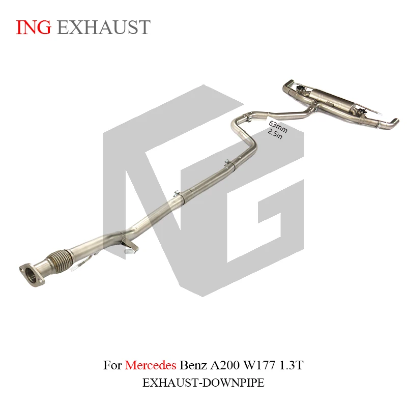 ING Stainless Steel Valvetronic Exhaust Catback for Mercedes Benz A200 W177 1.3T with High Quality Auto Performance Parts