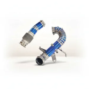 BNB Titaniumz Titanium Downpipe Exhaust System for Mercedes Benz AMG A45S W177 Blue