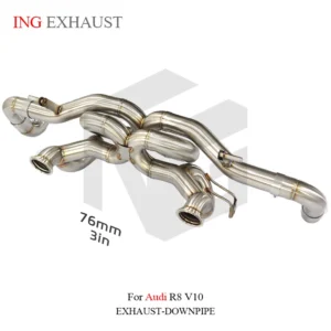 BNB Titaniumz X-Pipe Design Stainless Steel Exhaust Catback for Audi R8 V10